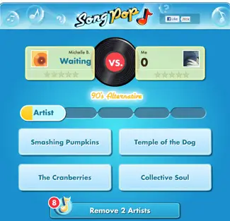SongPOP Facebook Game - Screenshot